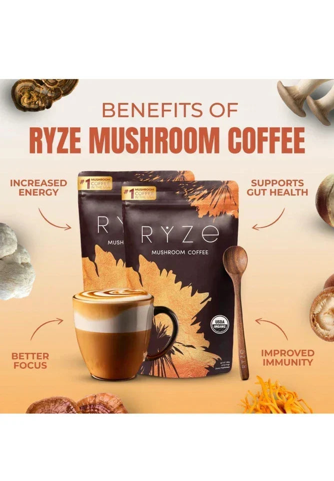 Organic Mushroom Coffee - ☕ 30 Servings Per Pack Free Shipping, Fast Delivery